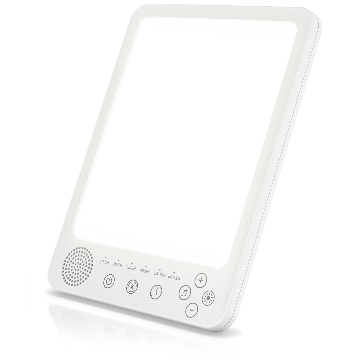 Mybeo Tageslichtlampe LED Lichttherapielampe, Tageslichtleuchte mit Standfuß, Lichtdusche, Dimmfunktion, verschiedene Lichtmodi, LED fest integriert