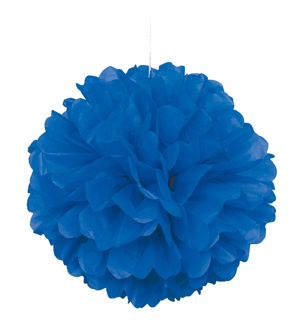 PomPom 40 cm blau