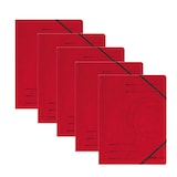 thumbnail of Herlitz Eckspanner A4, 355 g/qm, 5er Pack (Rot)