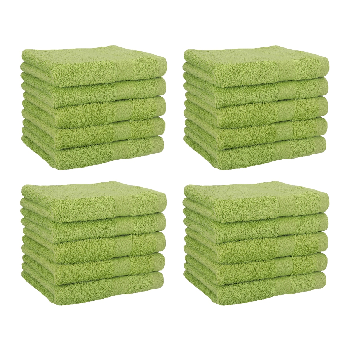 Betz 20 Stück Seiftücher PREMIUM 100% Baumwolle Seiflappen-Set 30x30 cm Farbe avocadogrün