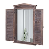 thumbnail of Décoshop26 - Badezimmer-Wandspiegel mit Fensterdesign und Fensterläden 71 x 46 x 5 cm in Antikbraun 04_0003702