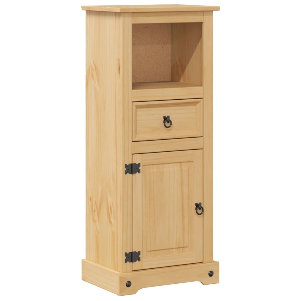 Helloshop26 - Badezimmerschrank Corona effiziente Aufbewahrung 45 x 33 x 110 cm Kiefernholz massiv honigfarben 02_0057602