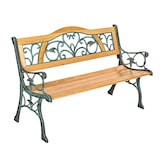 thumbnail of tectake Panchina da giardino Kathi, in legno e ghisa 2 posti 124 x 60 x 83 cm - marrone - 401426