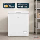 thumbnail of homeX Gefriertruhe, Tiefkühltruhe klein - 142 Liter, 4-Sterne Gefrieren, Kühltruhe mit Super-Frost-Funktion, FT1125-W