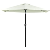 thumbnail of Sombrilla de jardín Ø230x216 cm parasol de terraza con apertura manual ángulo ajustable e impermeable para balcón piscina crema