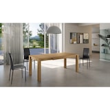 thumbnail of Hout - Uitschuifbare tafel (140/190 x 80 cm) in bruin eikenfineer