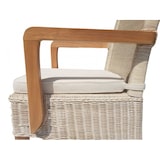 thumbnail of Esszimmer Stuhl mit Armlehnen Rattanstuhl weiß Perth Korbstuhl Rattan Sessel nachhaltig : mit Sitzkissen