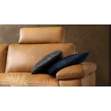 thumbnail of KAWOLA Sofa LOLA Ecksofa Leder cognac mit motorischer Relaxfunktion Recamiere links