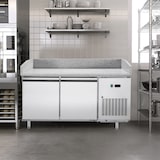 thumbnail of METRO Professional Table à pizza GPT2100, Acier inoxydable, 150 x 80 x 100 cm, 200 W, 241 L, 2 portes, compatible avec GHS2150, Argenté