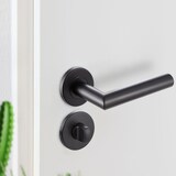 thumbnail of Türgriff SCHWARZ Türgarnitur Türdrücker Türbeschlag Türklinke Innentür Bad WC EMILY WC Garnitur-SET