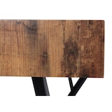 thumbnail of Table à manger HWC-L54, Table de cuisine Table de salle à manger, métal industriel 150x90cm ~ chêne sauvage foncé