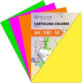 thumbnail of Pack 50 Cartulina A4 180g, Colores Fluor para Manualidades, Diseños Creativos y Proyectos de Arte · Ofituria