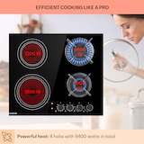 thumbnail of MultiChef 4 Kombi-Gaskochfeld Gas/Glaskeramik 4 Zonen Schwarz