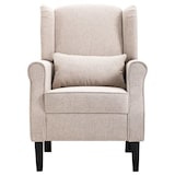 thumbnail of Helloshop26 - Fauteuil chaise siège lounge design club sofa salon lin tissu beige 1102202/3