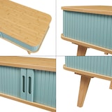 thumbnail of Helloshop26 - Mesa lateral/console de bambu 100 x 50 x 40 cm azul natural 03_0010867