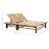 thumbnail of Chaise Longue Pour 2 Personnes Avec Coussins Bambou