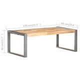 thumbnail of vidaXL Couchtisch 110x60x40 cm Raues Mangoholz