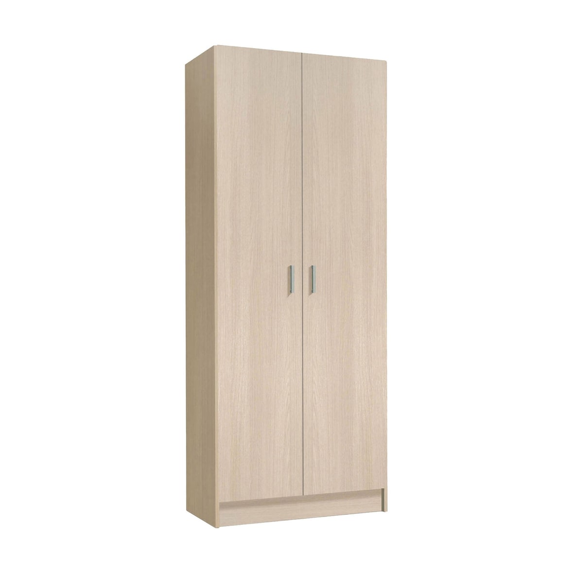 Dmora Armadio multiuso Charleston, Mobile portascope a 2 ante, Scarpiera con ripiani, Guardaroba portascope, cm73x37h180 cm, Rovere