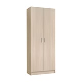thumbnail of Dmora Armadio multiuso Charleston, Mobile portascope a 2 ante, Scarpiera con ripiani, Guardaroba portascope, cm73x37h180 cm, Rovere