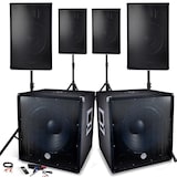 thumbnail of Système Sonorisation Complet 4800W, 4 Enceintes, 2 Subwoofers 18"/46cm - USB/BLUETOOTH CABLE PC + Pieds, Prestations SONO DJ PA