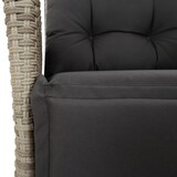 thumbnail of vidaXL 7-tlg. Garten-Essgruppe mit Kissen Hellgrau Poly Rattan