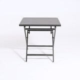 thumbnail of Mesa para exterior plegable cuadrada, Aluminio color antracita, Tamaño: 70x70x71 cm