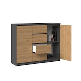 thumbnail of ibonto Nachtkommode Sideboard mit 4 Schubladen & 2 Türen für Schlafzimmer, Wohnzimmer