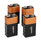 thumbnail of Duracell Batterie Alkaline, E-Block, 6LR61, 9V Plus, Extra Life, Retail Blister (4-Pack)