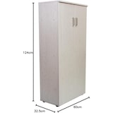 thumbnail of DUPI Mueble Zapatero Librería de Dos Puertas, Madera, Zapatero Puertas de Libro Mueble Auxiliar, 60cm Ancho, 32,50 cm Profundo, 124cm Alto (Blanco)