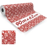 thumbnail of Rollo de Papel de Regalo Rojo Christmas Globes 62cm x 90m – Papel de Navidad Reciclado