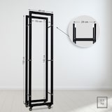 thumbnail of DELUKE® Kaminholzregal innen Metall SATLO mit Rollen Brennholzregal innen Kaminholzständer Kaminholzhalter Feuerholzregal Schwarz, 25x40x150cm