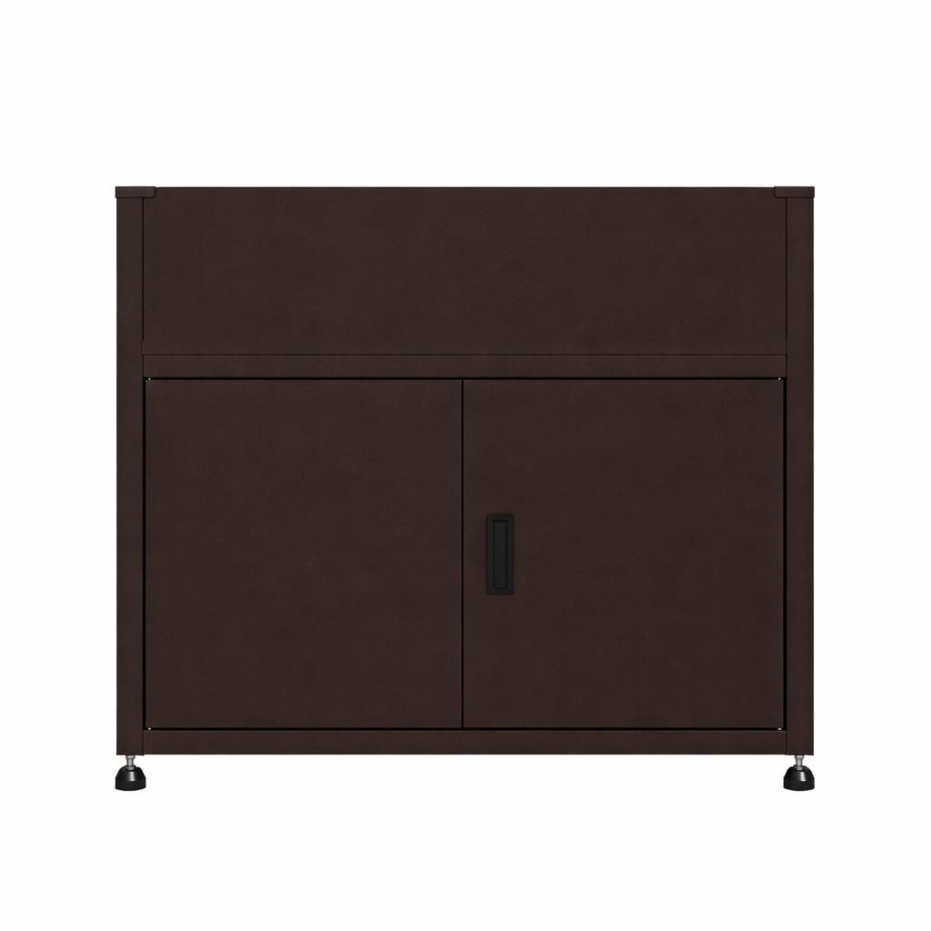 Armoire de rangement extérieur avec jardinière – Acier galvanisé marron