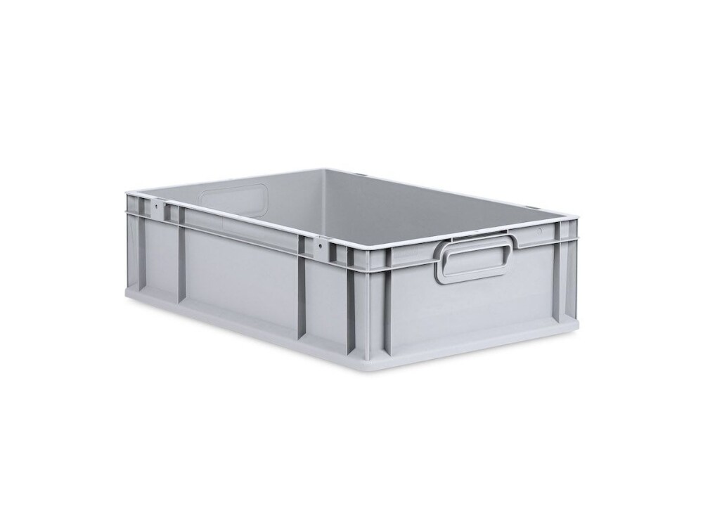 PROREGAL Eurobox NextGen Grip | HxBxT 17x40x60cm | 34 Liter | Griffe geschlossen | Glatter Boden | Eurobehälter, Transportbox, Transportbehälter