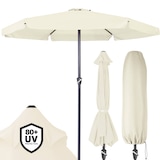 thumbnail of Kingsleeve Sonnenschirm 330 cm mit Kurbel Schutzhülle UV Schutz 80+ wasserabweisend beige