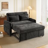 thumbnail of Schlafsofa 129x163 cm aus Chenille mit USB-Anschluss – modernes, komfortables Wohnzimmer Sofa in Grau, vielseitig nutzbar