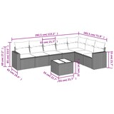 thumbnail of vidaXL 8-tlg. Garten-Sofagarnitur mit Kissen Schwarz Poly Rattan