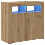 thumbnail of vidaXL Sideboard mit LED-Leuchten Artisan-Eiche 80x35x75 cm