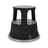 thumbnail of Rollhocker aus Stahl - Elefantenfuß - Hocker für Büro und Gewerbe - 150 kg belastbar - mit Laufrollen - TÜV geprüft / Schwarz