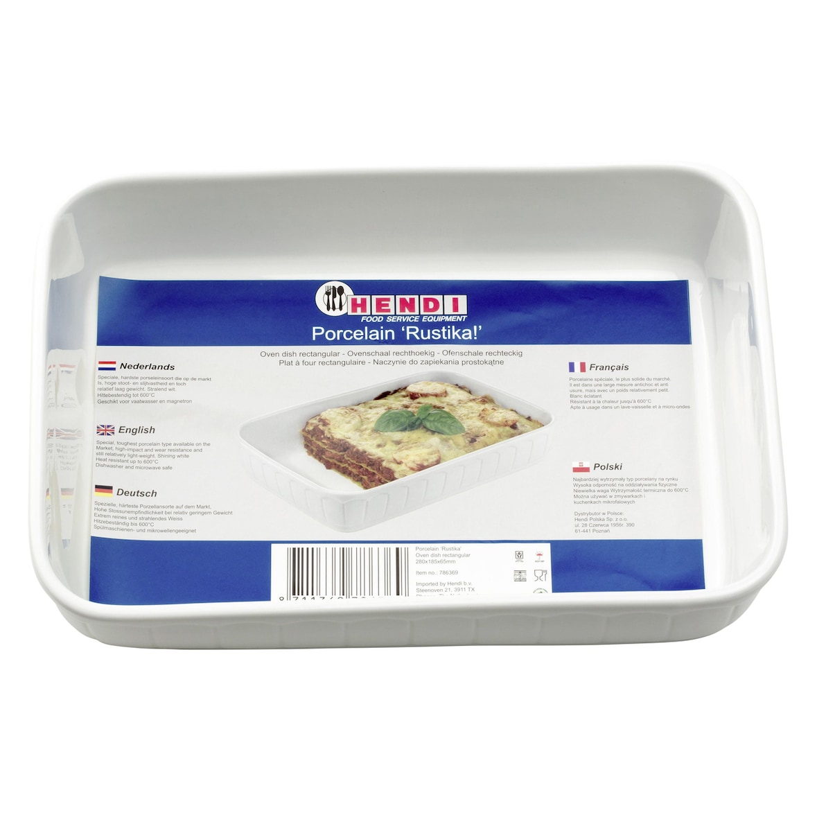 Rustica Ofenschale rechteckig, HENDI, 2,3L, 282x192x(H)65mm