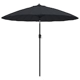 thumbnail of Sombrilla de jardín con palo de aluminio negro 270 cm