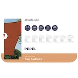 thumbnail of Voile d'ombrage, toile ombrage, toile extérieure terrasse, imperméable, 90 % protection contre UV, 4 anneaux en O en acier inoxydable, 3.6 x 3.6