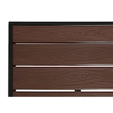 thumbnail of Gartentisch HWC-J95, Balkontisch Bistrotisch, Gastronomie Outdoor-Beschichtung Alu Holzoptik ~ schwarz, dunkelbraun