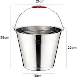 thumbnail of 2 Cubos de Acero Inoxidable Balde Metalico con Mango Portátil de 8 litros COSHANO