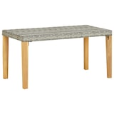 thumbnail of Helloshop26 - Banco de jardín mobiliario de exterior para terraza 120 cm resina trenzada gris y madera de acacia 02_0011202