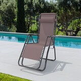 thumbnail of Sedia Sdraio A Gravità Zero Da Giardino Poggiatesta Regolabile Sedia Pieghevole Oscillante Ergonomica Traspirante Portata Massima 120 Kg (Tortora)