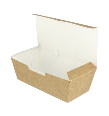 MONOUSO - Caixa Take Away Kraft 16,5x7,5x6cm (25 Uds)