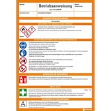 thumbnail of Betriebsanweisung Lösemittel, CLP/GHS, Kunststoff, 210x297mm, ASR A1.3, DIN EN ISO 7010
