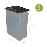 thumbnail of Zeus Abfallbehälter geschlossen 65 Liter. Farbe Schwarz.