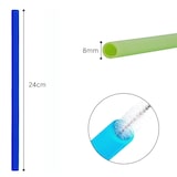 thumbnail of DeinPack 100 bunte Mehrweg-Trinkhalme aus Kunststoff - Ø8mm Länge 240mm - Nachhaltig & Wiederverwendbar - Ideal für Cocktails & Drinks -