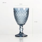 thumbnail of Solycarpa Copa Labrada Color Azul Transparente Personalizado para Fiesta, Boda o Bautizo Original y Resistente